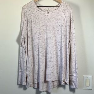 Spring and Mercer space dye pink high low L/S XL
